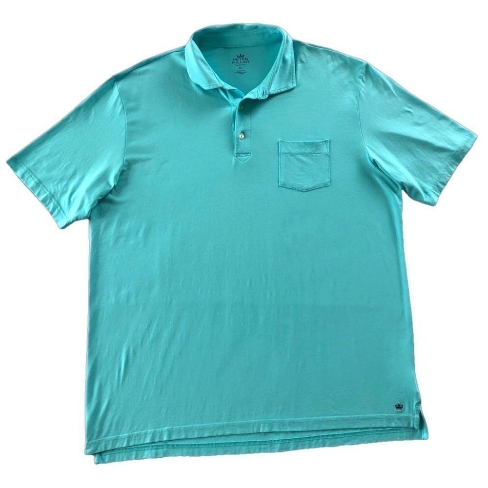 Peter Millar Seaside Wash Cotton/Elastane Polo Short Sleeve Golf Shirt. Size XL